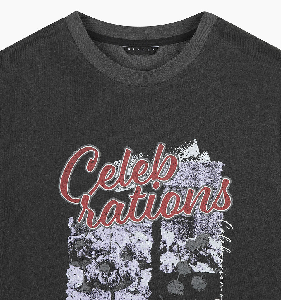 T-SHIRT - sisley k  t shirt manica corta - Cinza-Escuro | Sisley K image number 4